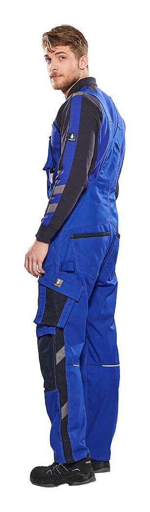 Polo-Sweatshirt UNIQUE kornblau/schwarzblau