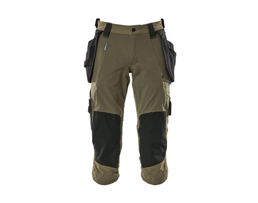 Dreiviertel-Hose mit Hängetaschen ADVANCED moosgrün