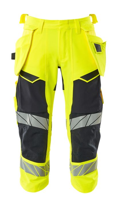 Dreiviertel-Hose mit Hängetaschen ACCELERATE SAFE hi-vis gelb/schwarzblau