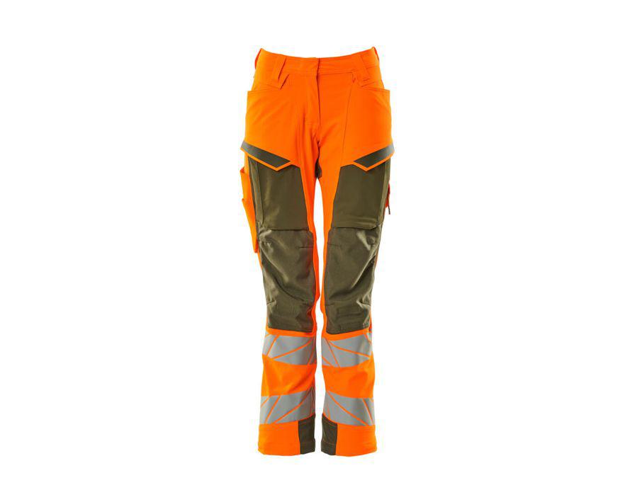 Hose mit Knietaschen ACCELERATE SAFE hi-vis orange/moosgrün