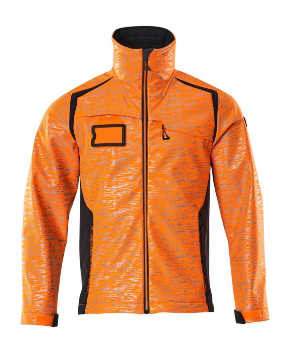 Soft Shell Jacke ACCELERATE SAFE hi-vis orange/schwarzblau