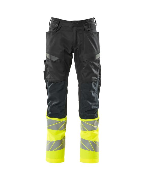 Hose mit Knietaschen ACCELERATE SAFE schwarz/hi-vis gelb