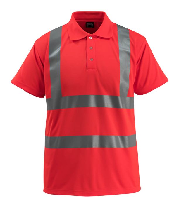 Polo-Shirt SAFE LIGHT hi-vis rot