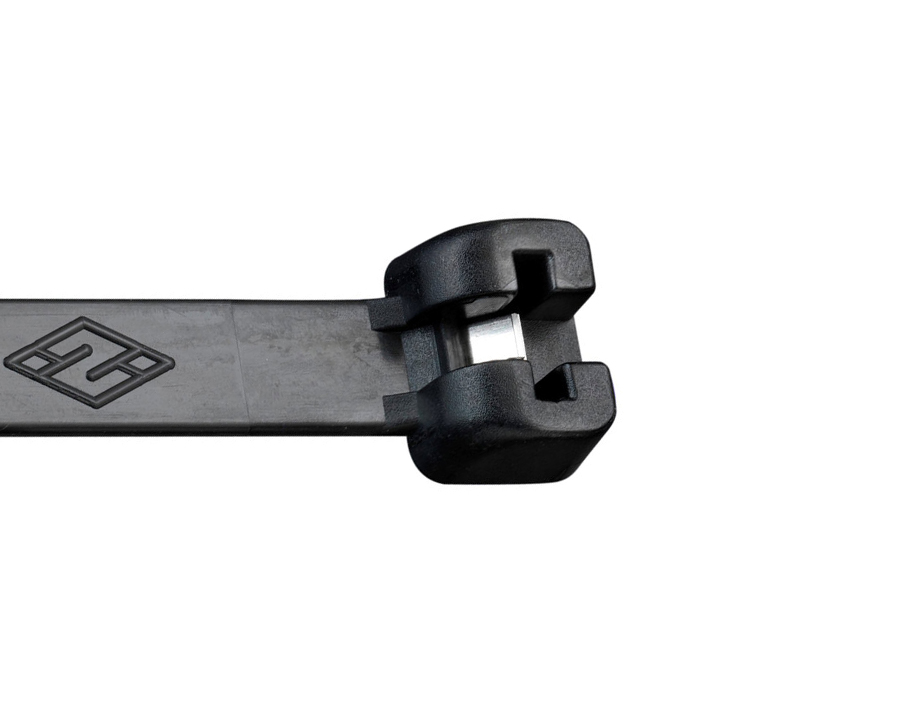 Kabelbinder aus Nylon mit Edelstahlzunge - schwarz
