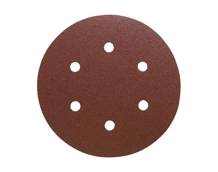 Klett-Schleifscheibe, gelocht, Ø 150 mm, 6 Absauglöchern Ø 10 mm