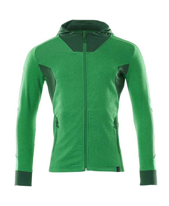 Kapuzensweatshirt mit Reißverschluss ACCELERATE grasgrün/grün