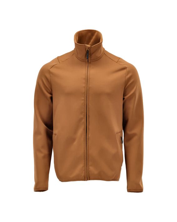 Fleecepullover mit Reißverschluss CUSTOMIZED Nussbraun