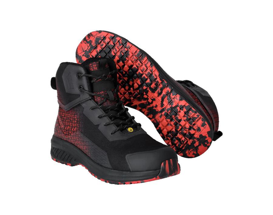Sicherheitsstiefel FOOTWEAR ACCELERATE schwarz/verkehrsrot