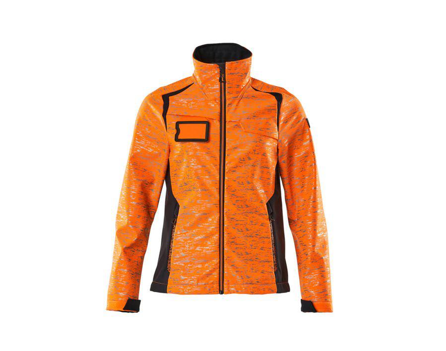 Soft Shell Jacke ACCELERATE SAFE hi-vis orange/schwarzblau