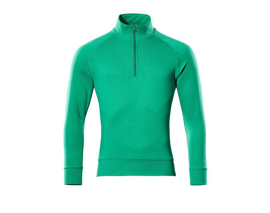 Sweatshirt mit kurzem Reißverschluss CROSSOVER grasgrün