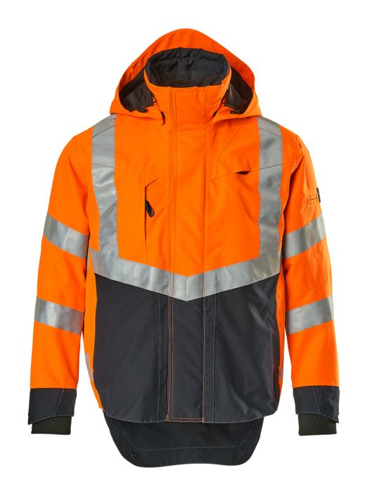 Hard Shell Jacke SAFE SUPREME hi-vis orange/schwarzblau