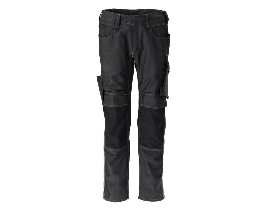 Hose mit Knietaschen UNIQUE schwarz/dunkelanthrazit