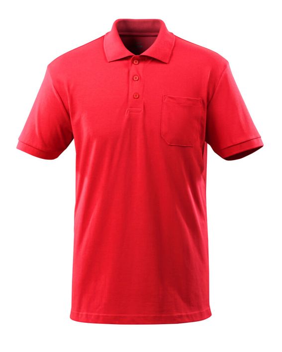 Polo-Shirt mit Brusttasche CROSSOVER verkehrsrot