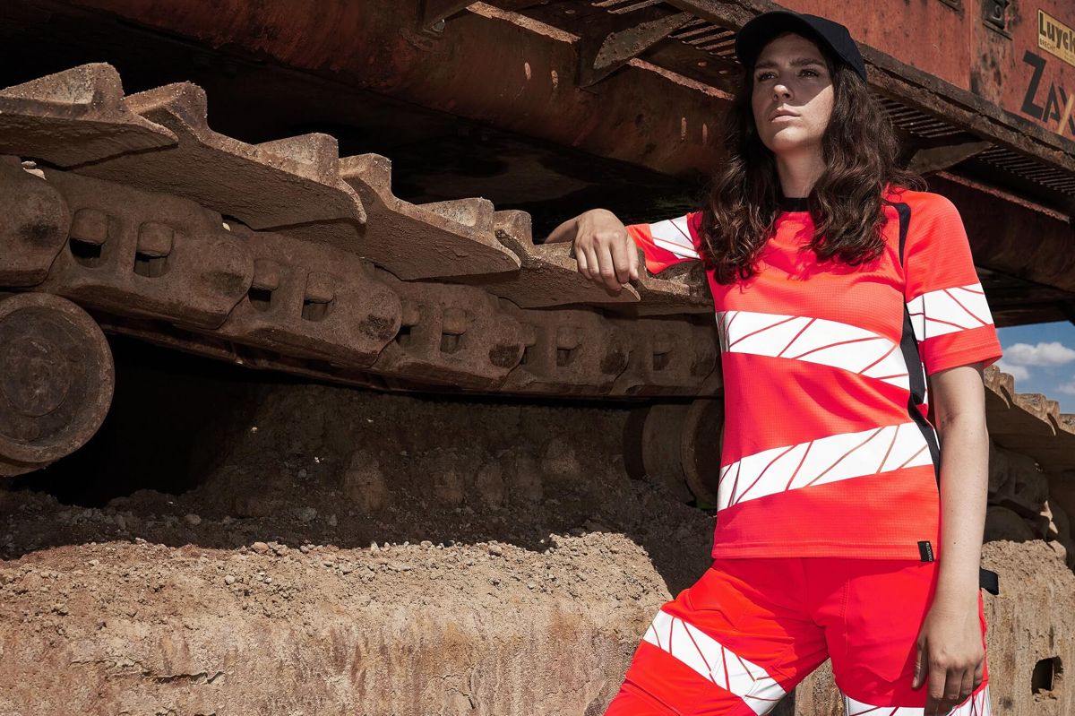 Shorts, lang ACCELERATE SAFE hi-vis rot
