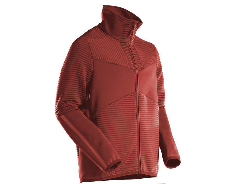 Fleecepullover mit Reißverschluss CUSTOMIZED Herbstrot