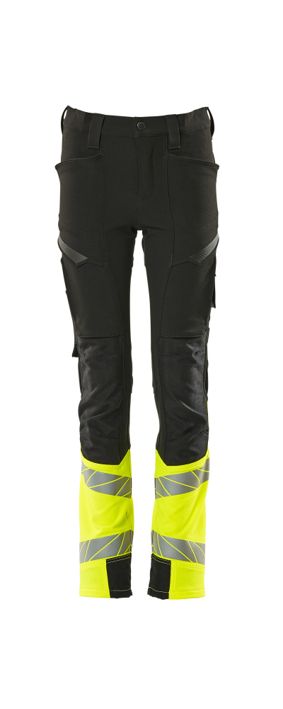 Hose für Kinder ACCELERATE SAFE schwarz/hi-vis gelb