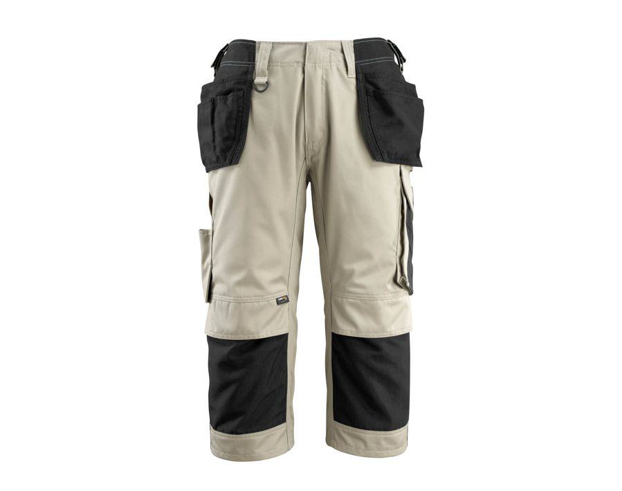 Dreiviertel-Hose mit Hängetaschen UNIQUE hellkhaki/schwarz