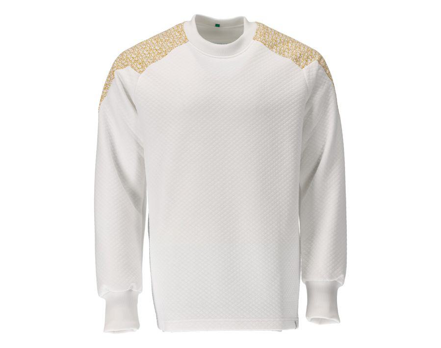 Sweatshirt FOOD & CARE weiss/currygelb