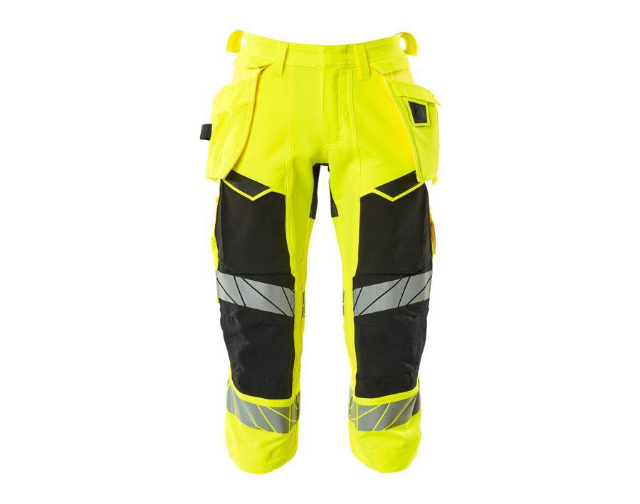 Dreiviertel-Hose mit Hängetaschen ACCELERATE SAFE hi-vis gelb/schwarz