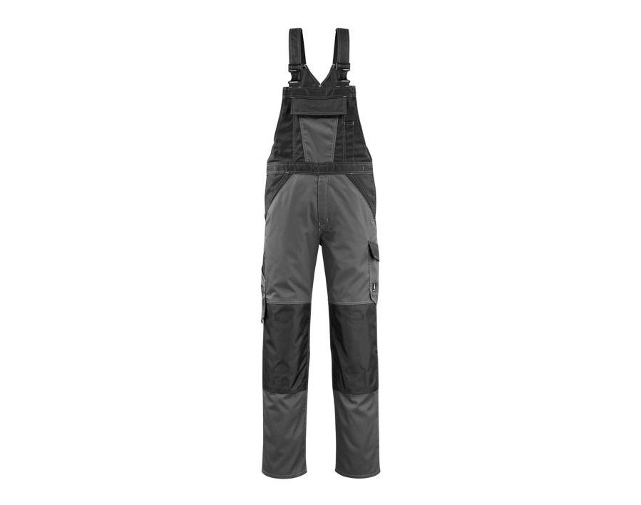 Latzhose mit Knietaschen LIGHT dunkelanthrazit/schwarz