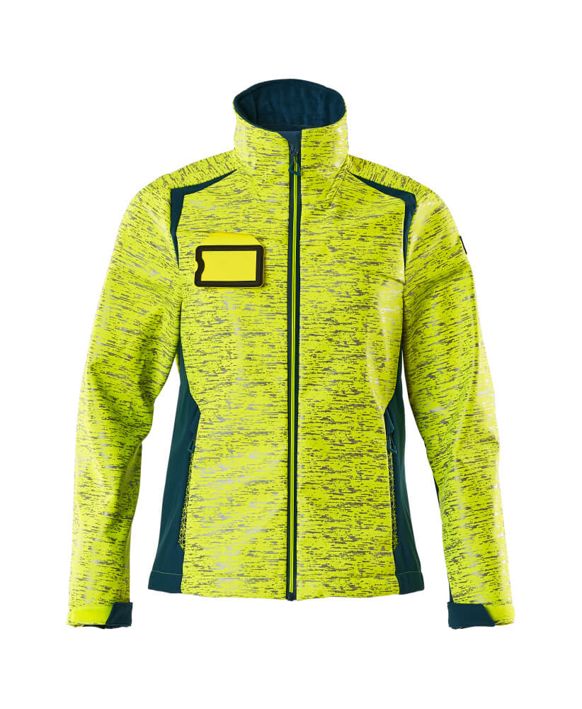 Soft Shell Jacke ACCELERATE SAFE hi-vis gelb/dunkelpetroleum
