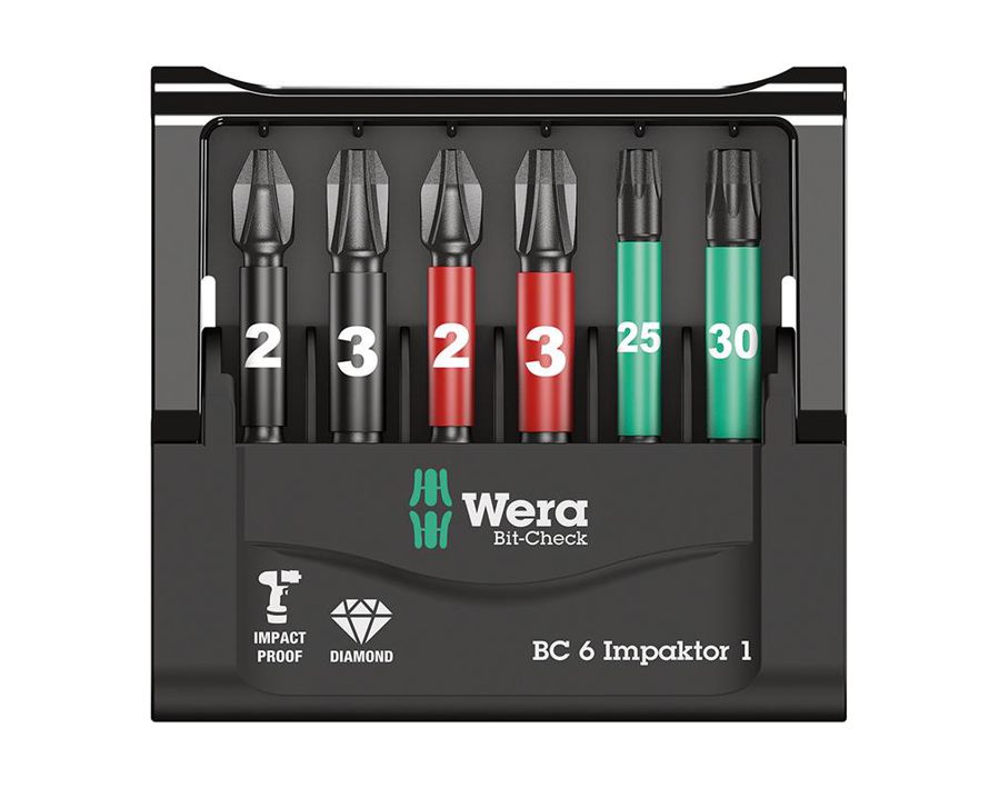 WERA Bit Sortiment Bit-Check Impaktor 30-teilig, Impaktor-Bits Mit