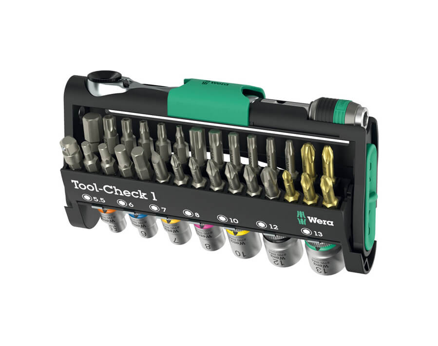 Bit-Sortiment Tool-Check mit Bit-Ratsche 38-tlg. 
