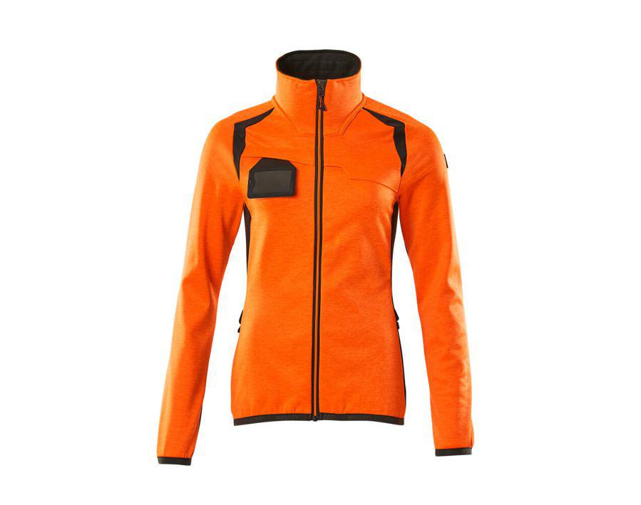Fleecepullover mit Reißverschluss ACCELERATE SAFE hi-vis orange/dunkelanthrazit