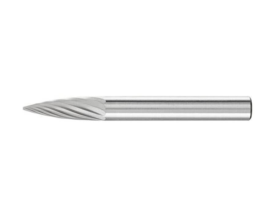 Hartmetallfrässtift (Rotorfräser) DIN 8033 – Schaft-Ø 6 mm, Spitzbogenform SPG, Zahnung 3