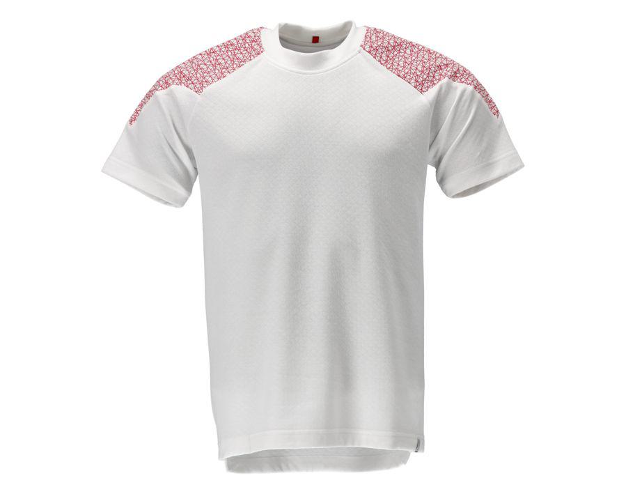 T-Shirt, Kurzarm FOOD & CARE weiss/verkehrsrot