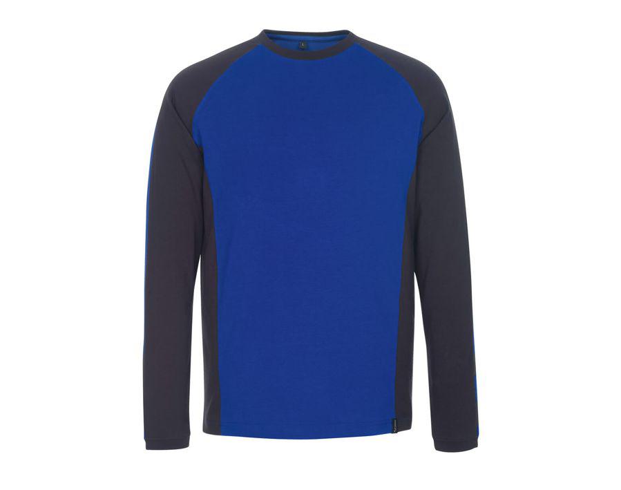 T-Shirt, Langarm UNIQUE kornblau/schwarzblau