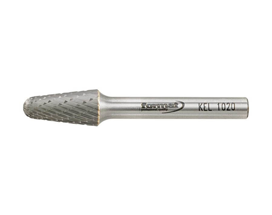 Hartmetallfrässtift (Rotorfräser) DIN 8033 – Schaft-Ø 6 mm, Rundkegelform KEL, Zahnung C