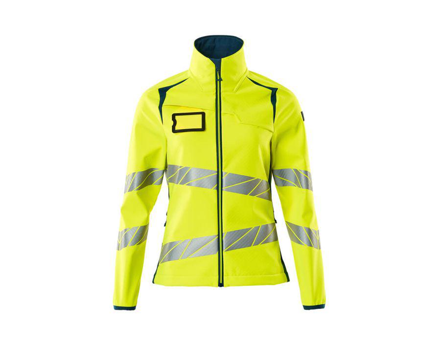 Soft Shell Jacke ACCELERATE SAFE hi-vis gelb/dunkelpetroleum