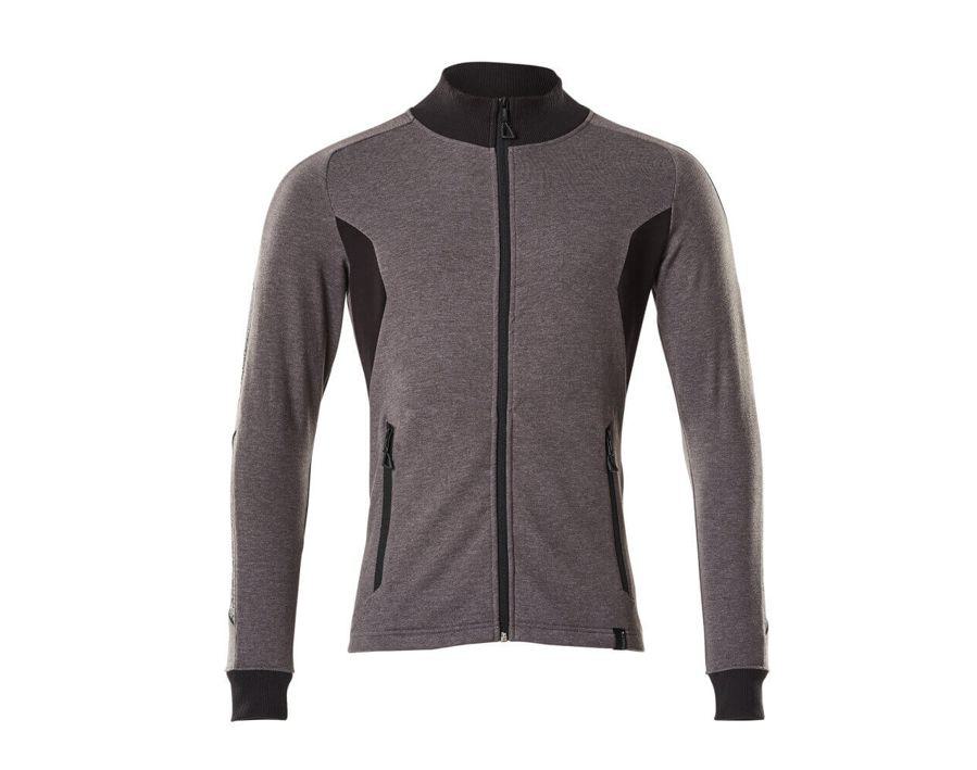 Sweatshirt mit Reißverschluss ACCELERATE dunkelanthrazit/schwarz