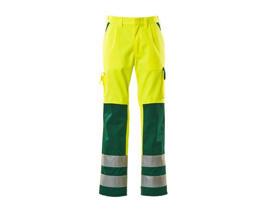 Hose mit Knietaschen SAFE COMPETE hi-vis gelb/grün