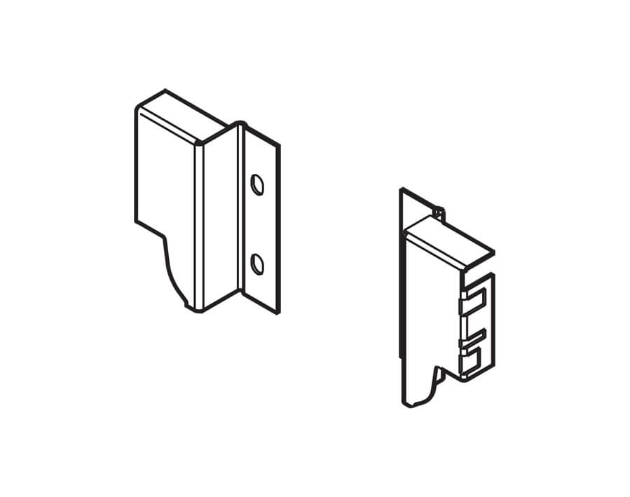 Rückwandhalter links/rechts Höhe M TANDEMBOX intivo/antaro