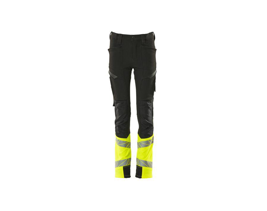 Hose für Kinder ACCELERATE SAFE schwarz/hi-vis gelb