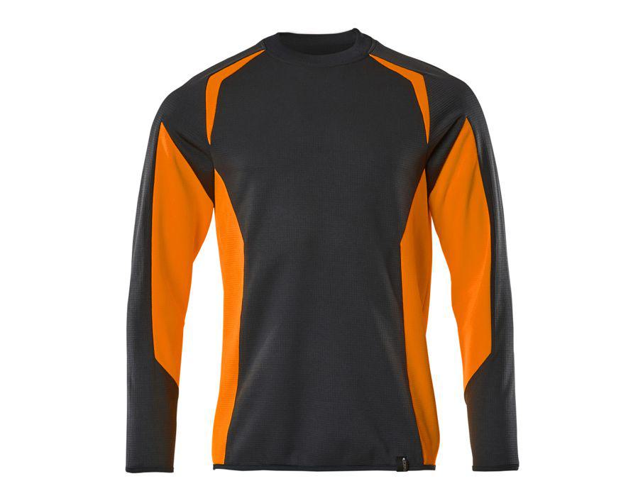 Sweatshirt ACCELERATE SAFE schwarzblau/hi-vis orange