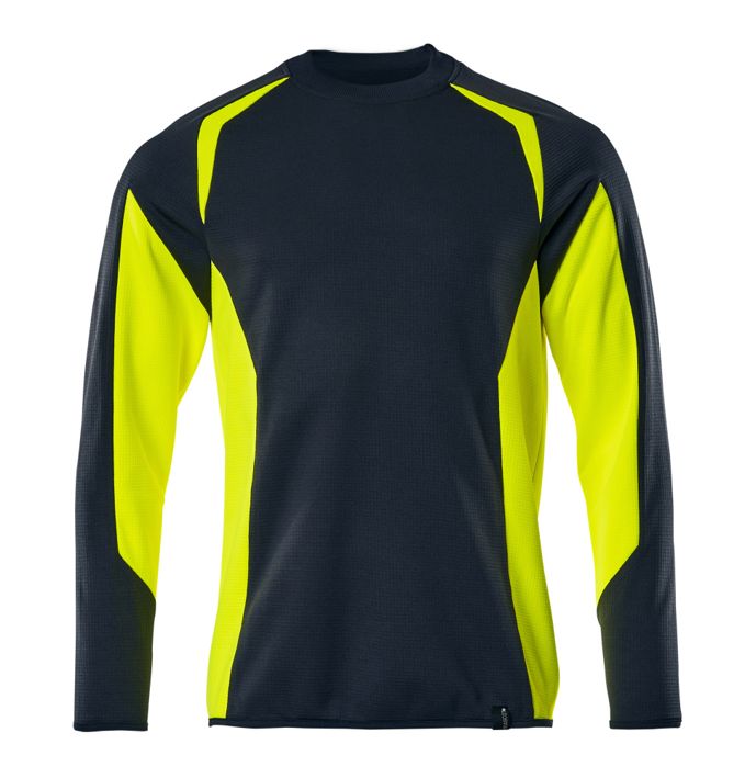 Sweatshirt ACCELERATE SAFE schwarzblau/hi-vis gelb