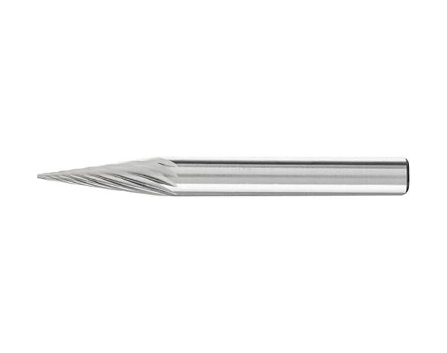 Hartmetallfrässtift (Rotorfräser) DIN 8033 – Schaft-Ø 6 mm, Spitzkegelform SKM, Zahnung 3