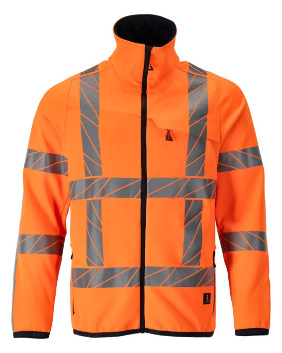 Fleecepullover mit Reißverschluss ACCELERATE SAFE hi-vis orange