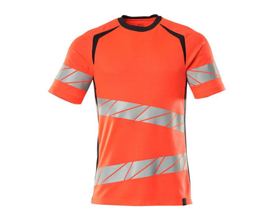 T-Shirt ACCELERATE SAFE Hi-vis rot/schwarzblau