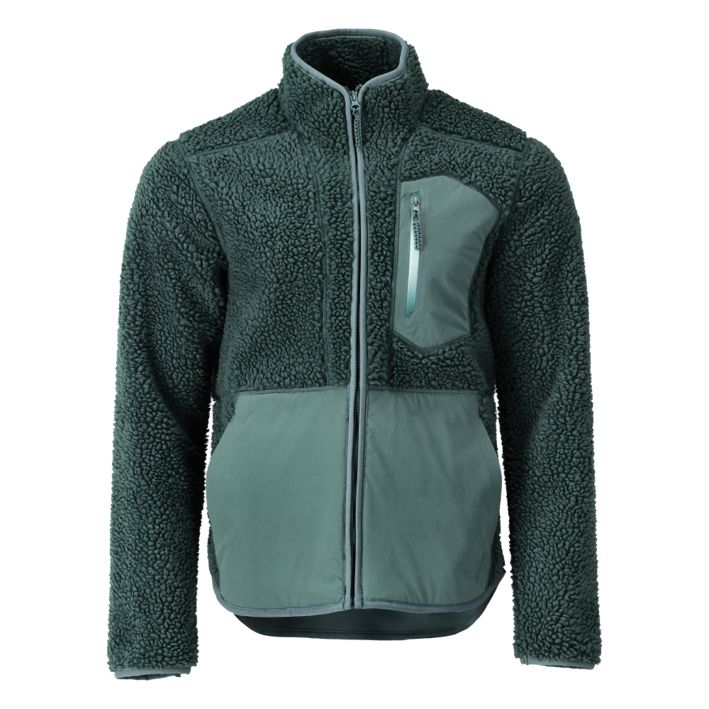 Faserpelz Jacke mit Reißverschluss CUSTOMIZED waldgrün