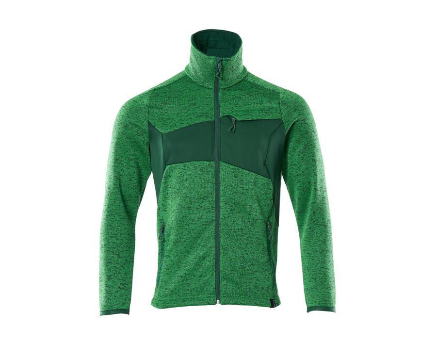 Strickpullover mit Reißverschluss ACCELERATE grasgrün/grün