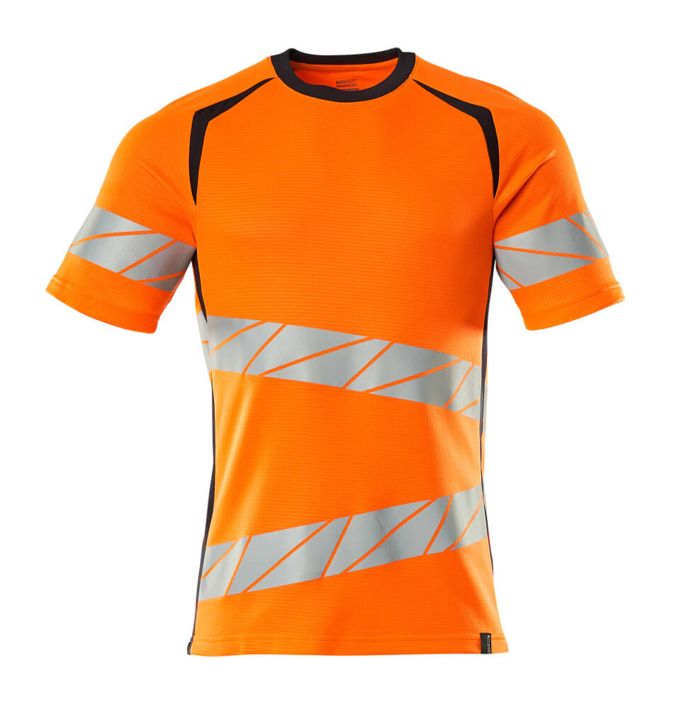 T-Shirt ACCELERATE SAFE hi-vis orange/schwarzblau