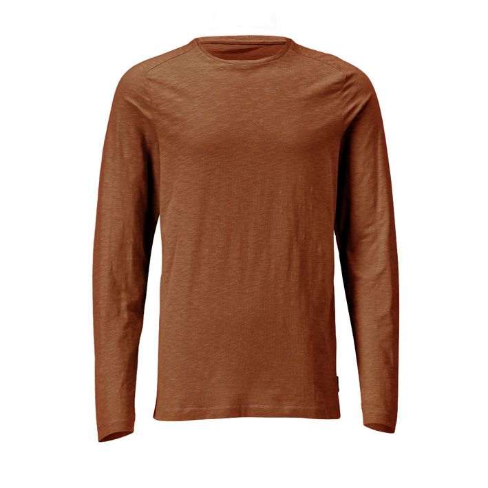 T-Shirt, Langarm CUSTOMIZED Nussbraun