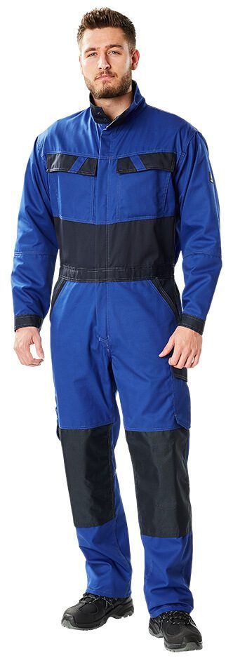 Overall mit Knietaschen LIGHT kornblau/schwarzblau