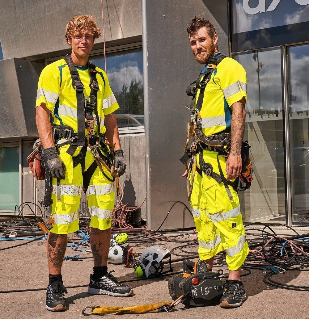 Shorts, lang mit Hängetaschen ACCELERATE SAFE hi-vis orange