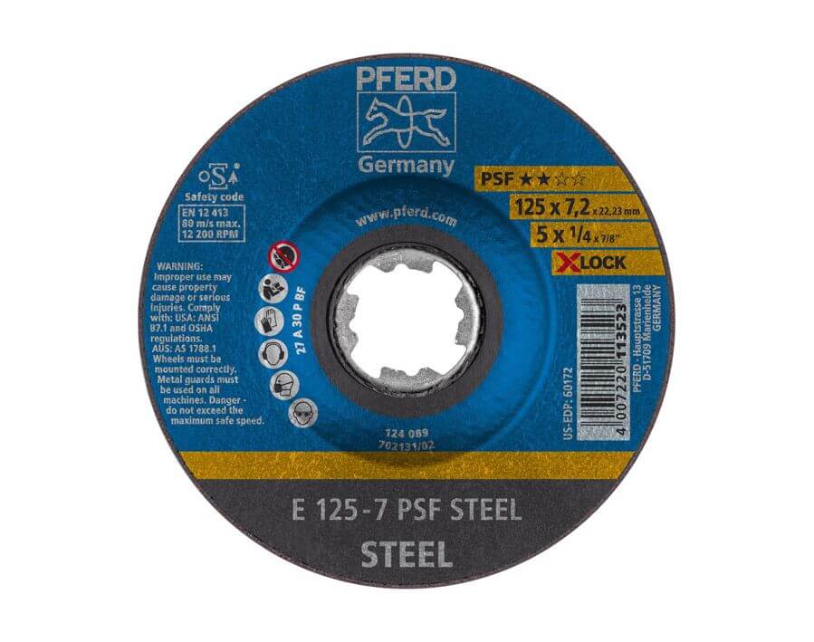 Schruppscheibe PSF STEEL für die Stahlbearbeitung, X-LOCK