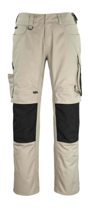 Hose mit Knietaschen UNIQUE hellkhaki/schwarz
